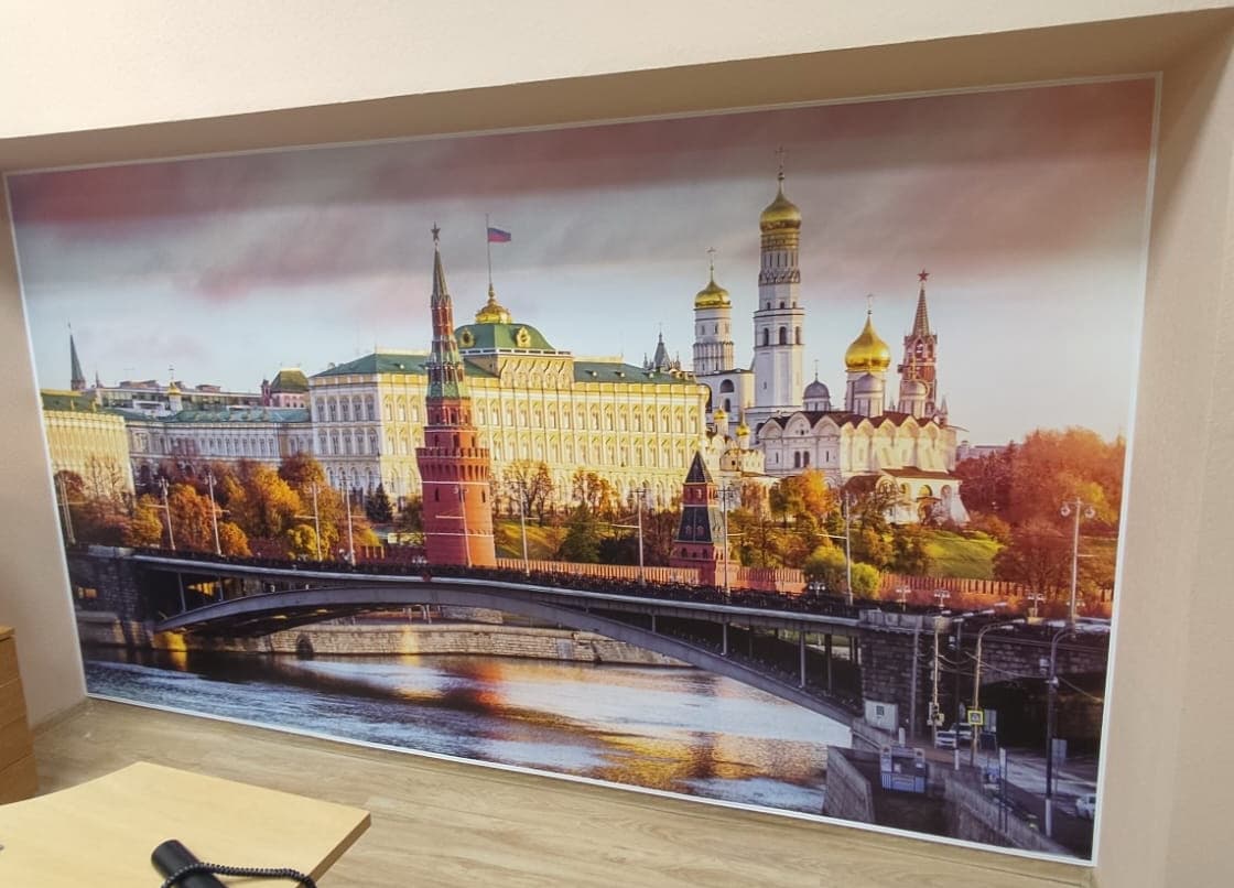 Натяжная стена с фотопечатью  г. Москва.