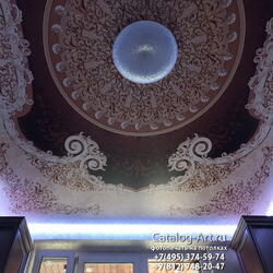 Натяжные потолки с фотопечатью для зала или гостиной в Москве.